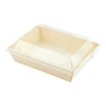 thumbnail image 3 of Taipei Clear Plastic Lid - Fits Rectangle Poplar Short Flare Container - 100 count box, 3 of 3