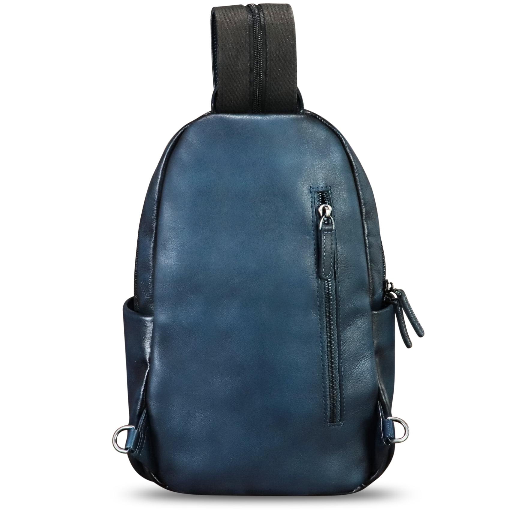 Genuine Leather Sling Bag for Men Women Retro Sling Backpack Purse Crossbody Bag
