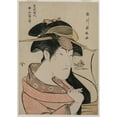 thumbnail image 3 of Utagawa Kunimasa 11x14 Black Modern Framed Museum Art Print Titled - Portrait of the Actor Nakayama Tomisaburo as a Woman (ca. 1800), 3 of 5
