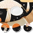 thumbnail image 4 of Colorful Mushroom Plant Black Pattern Round Fitted Tablecloth with Elastic Edge,Dining Table Cover Waterproof,Outdoor Round Tablecloth for Camping,Dining,Indoor and Outdoor, 4 of 7