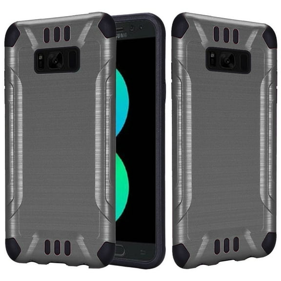 GSA Brushed Armor Hybrid Case For Samsung Galaxy S8 Plus - Gray/Black