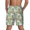 thumbnail image 4 of Uemuo Rabbit And Carrot Pattern Mens Swim Trunks Quick Dry Board Shorts with Mesh Lining, Stretch Beach Shorts Quick Dry No-Chafing Board Shorts-X-Large, 4 of 9