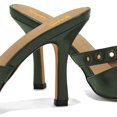 thumbnail image 3 of XYD Women Crossover Strap Grommets Mules Stiletto High Heel Pointed Closed Toe Slip On Sandals Daily Dress Shoes Size 6.5 Green, 3 of 4