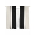 thumbnail image 2 of Abstract Black Color Block Sheer Curtains 63 Inches Long 2 Panels Vintage Lines Linen Texture Light Filtering Semi Sheer Window Curtains Drapes for Bedroom Living Room 52"x63", 2 of 7