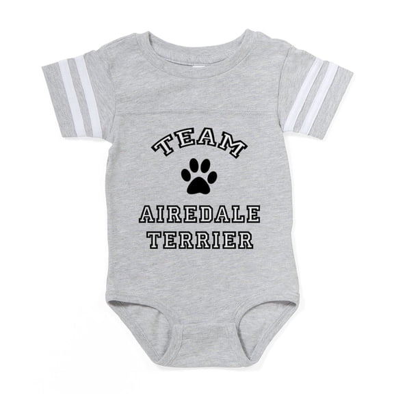CafePress - Team Airedale Terrier - Cute Infant Baby Football Bodysuit