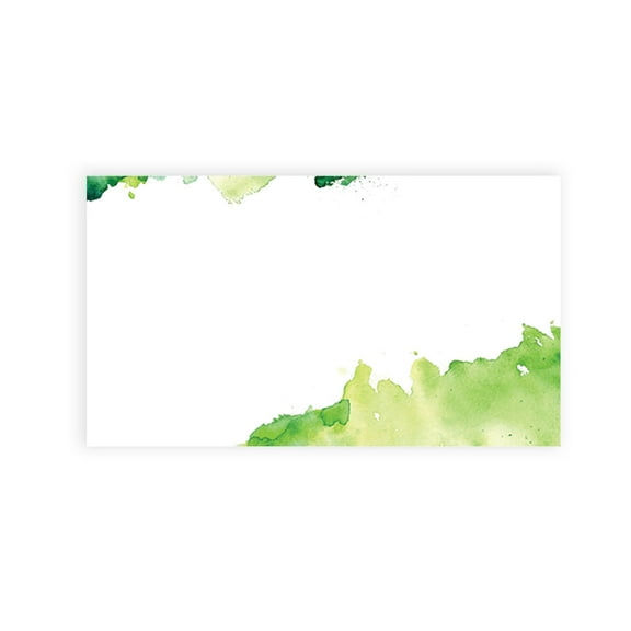 Koyal Wholesale Ombre Green Watercolor Place Cards for Wedding Party Tables, Seating Place Cards for Holders, 60 Pack