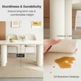 thumbnail image 5 of Guyii 55.11" Rectangle Dining Table, Modern Wood Kitchen Table, Cream White Dining Room Table for Kitchen, Dining Room, 5 of 6