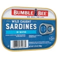thumbnail image 2 of Bumble Bee Wild Caught Sardines in Water, Gluten Free, 12g Protein per Serving, Clean Ingredients, Kosher, Shelf Stable Tin Can, 3.75 oz, 2 of 7