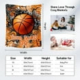 thumbnail image 3 of Custom Basketball Blanket - Soft, Fuzzy & Warm Sports Throw Blanket for Basketball Lovers - 60"x80" Large Blanket for Couch, Bed - Basketball Gifts Accessories for Men Women, 3 of 6