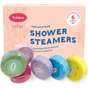 Peloben Shower Steamers (Pack of 6) - Natural Essential Oils - Gift Set Eucalyptus, Grapefruit, Rose, Lemon, Lavender and Mint