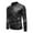 Black, variant on IROINNID Men's Faux Leather Long Sleeve Solid Color Leisure Plus Fleece Jacket, Motorcycle Jacket, Warm Jacket