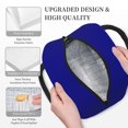 thumbnail image 2 of Horeoi Navy Pattern Large Insulated Lunch Bag for Work, School, Picnic - Waterproof, Durable Oxford Cloth, Comfortable Handle-Black, 2 of 9