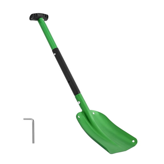 KFFKFF Aluminum Alloy Snow Shovel, 8.5 in Wide with T-Shaped Handles, High-Capacity Snow Removal Tool for Driveways, Lightweight and Portable Design for Gardens, Cars, and Camping