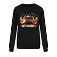 thumbnail image 4 of HOMBOM Christmas Sweatshirts for Women Crewneck Vintage Black Cozy Xmas Merry Ladies Sweatshirt Holiday, 4 of 6