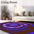 thumbnail image 2 of ODIKA 4'x6' Machine Washable Non-Slip Area Rug, Galactic Storm with Spinning Energy Vortex Motif High Traffic Rug with Pad, Brown, 655255, 2 of 8
