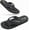 BLACK, variant on Pedicure Sandals with Built In Toe Separators for Women - Comfortable Spa Style Flip Flops for Home, Salon, Yoga & Gym Use