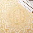 thumbnail image 6 of SAFAVIEH Courtyard Josiah Floral Medallion Indoor/Outdoor Area Rug, Ivory/Gold, 8' x 10', 6 of 13