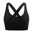 thumbnail image 5 of SMihono Racerback Sports Bra for Women Wireless Full Coverage U Neck High Impact Support Bralette Running Workout Fitness (Black S ), 5 of 8
