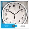thumbnail image 2 of Hauz - Round Wall Clock, 9" Diameter, Quartz Precision, White, 2 of 2