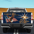 thumbnail image 3 of Lotusprinthandmade Christian God America Flag Eagle Tailgate Wrap 2 Sizes (26"x66"), patriotic religious truck wrap, faith themed tailgate cover, 3 of 5