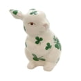 thumbnail image 6 of Ceramic Irish Easter Bunny Salt and Pepper Shakers Shamrock Pattern, 6 of 6