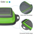 thumbnail image 3 of Unique Bargains Collapsible Colander 2 Size Silicone Square Foldable Strainer for Pasta, Vegetables, Fruits - Blue Green Small, 3 of 6