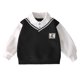 thumbnail image 1 of Odeerbi Niños Golf Sudadera Twofer Botón de Solapa de Manga Larga Uniforme de La Escuela de Tenis, 1 of 8