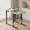 Sea Blue, variant on Compact foldable C-shaped side table, adjustable folding TV stand with 6 height settings, slides neatly under the sofa, sturdy MDF tabletop, no assembly required