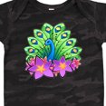 thumbnail image 4 of Inktastic Peacock and Flowers Boys or Girls Baby Bodysuit, 4 of 5
