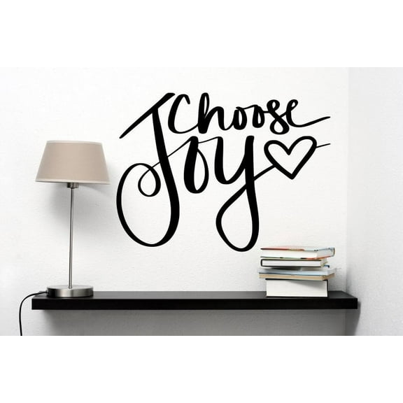 Wall Decor Quotes Choose Joy Inspirational Decals Vinyl Stickers Kids Room 23x17-Inch Black