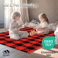 thumbnail image 4 of ODIKA 5'x7' Machine Washable Non-Slip Area Rug, Festive Nordic Stripe with Interlocking Buffalo Check High Traffic Rug, Red, 610585, 4 of 5