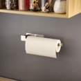 thumbnail image 4 of Paper Towel Holder for Under Cabinet, SUS304 Stainless Steel Self Adhesive Wall Mount for Kitchen Bathroom Pantry, Space-saving Easy-install Waterproof Rust-proof Mountable, 4 of 5