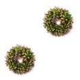 thumbnail image 2 of Inteprter Guirnalda de plantas artificiales, aro de ratán de primavera, adorno colgante, gran ventana de verano, boda, fiesta, hogar Vistoso cuarenta y cinco 2Conjunto, 2 of 6