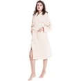 thumbnail image 3 of Womens Mens Fleece Robe Soft Plush Bathrobe Long Warm, 3 of 7