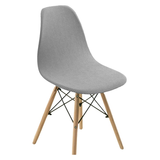Funda de asiento para silla Shell, para banquetes, bodas, sala de estar, suave y antipolvo. Gris claro