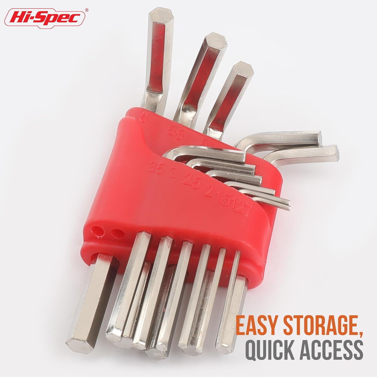 Hi-Spec 30pc Hex Allen Key Wrench Folding Set, Imperial & Metric, Mini to 10mm