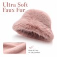 thumbnail image 2 of Lumtrix Faux Fur Winter Hats For Women Winter Christmas Stocking Stuffers Fluffy Solid Color Cap Pink One Size, 2 of 5