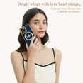 thumbnail image 7 of for iPhone 12 Pro Max Case(6.7 inch),Luxury Plating Cute Heart Wing Full Camera Lens Protection Magnetic Case for iPhone 12 Pro Max for Women Girls（Blue）, 7 of 7