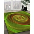 thumbnail image 3 of Ahgly Company Machine Washable Indoor Round Transitional Bakers Brown Area Rugs, 7' Round, 3 of 7
