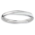 thumbnail image 1 of Bague Émaillée Blanche Torsadée en Argent Sterling Stackable Expressions Taille 7, 1 of 3