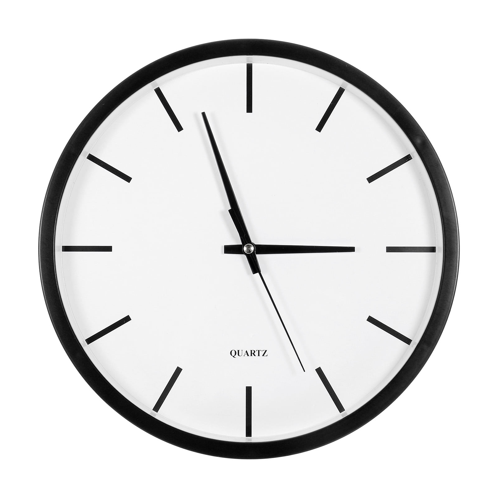 Uxcell 10 Inch Wall Clock, Quartz Battery Operated Silent NonTicking Round Wall Clocks, Black
