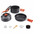 thumbnail image 1 of Camping Cooking Set 2-3 Persons Cookware Set Pots and Frying Pans For Hiking Orange, 1 of 9
