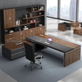 thumbnail image 4 of Luxury L Shaped Office Desk Corner Computer Conference Reception Office Desk Organizer Executive Bureau Meuble Table Furniture My Lux Decor Round, 4 of 13