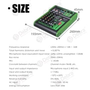D Debra DI-UX Series Professional Portable Recording Mixer Audio with 99 DSP Digital Effects and USB for DJ Mixer Console Karaoke Home Recording Studio (DI-4UX 4 channels)