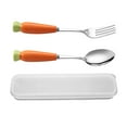 thumbnail image 4 of Abbracc 2xFork And Spoon Portable Flatware Set with Case Small Appetizer Forks Spoons Travel Utensils Stainless Steel for Party Dessert 2 Pcs, 4 of 9