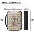 thumbnail image 5 of ZUXONGSY Cross Lily Print Bible Cover for Women Men Hibiscus Sparrow Music Note Pattern Bible Case Large Bible Bag with Zipper Multifunctional Bible Accessories Scripture Bag Christian Gift, 5 of 6