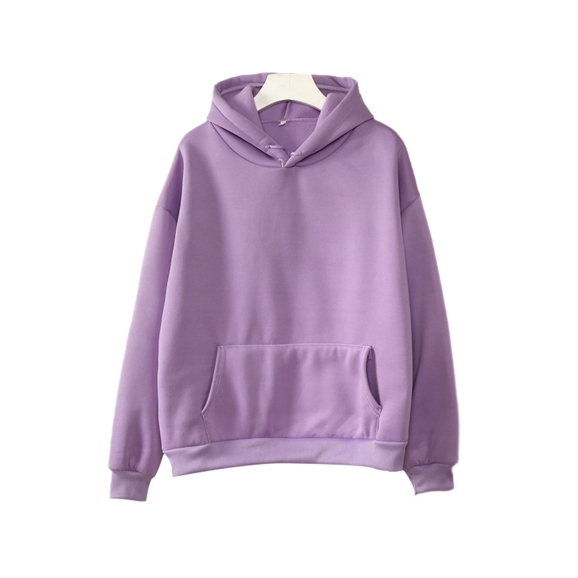 LUXUR Women Sweatshirt Long Sleeve Hooded Tops Collared Fleece