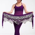 thumbnail image 1 of Maoww Belly Dance Waist Chain Purple Silver, 1 of 9