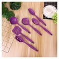 thumbnail image 3 of Juego de ollas antiadherentes, 13 unidades, color morado, con utensilios resistentes al calor, 3 of 4