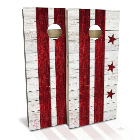 Skip's Garage Washington DC Outdoor Cornhole Board Set Include Hole Lights All-Weather 2x4